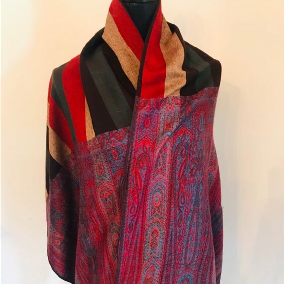 Vintage reversible PASHMINA - Picture 3 of 6